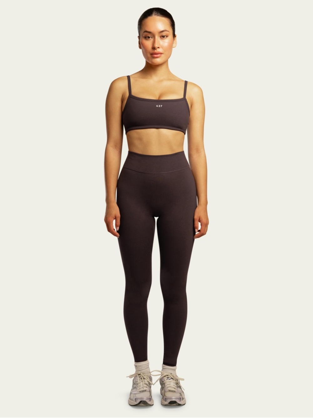 THE ESSENTIALS LEGGING ESPRESSO High-Waist Espresso Brown Active Leggings -
